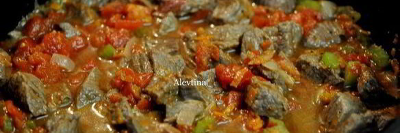 мясное рагу с тыквой спагетти