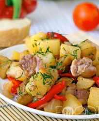 Овощное рагу с курицей