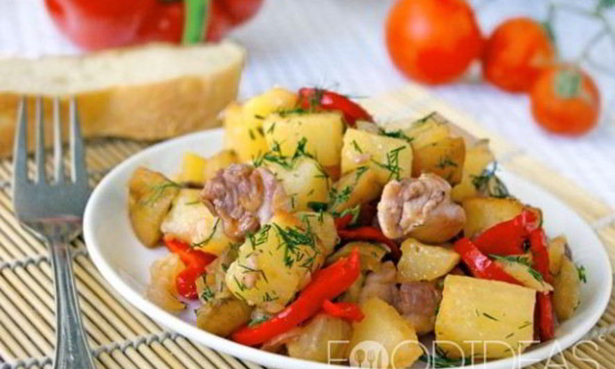 Рецепт овощного рагу с курицей