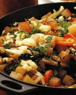 Овощное рагу с сыром