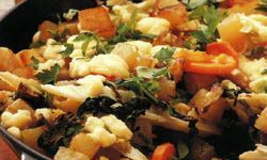 Рецепт овощного рагу с сыром