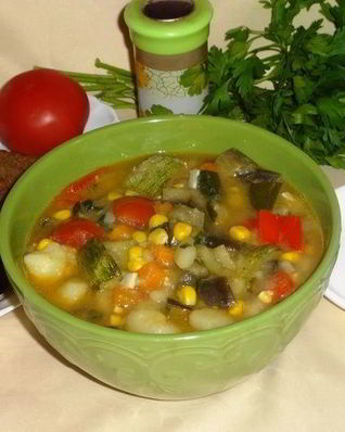 Овощное рагу Яркие краски лета