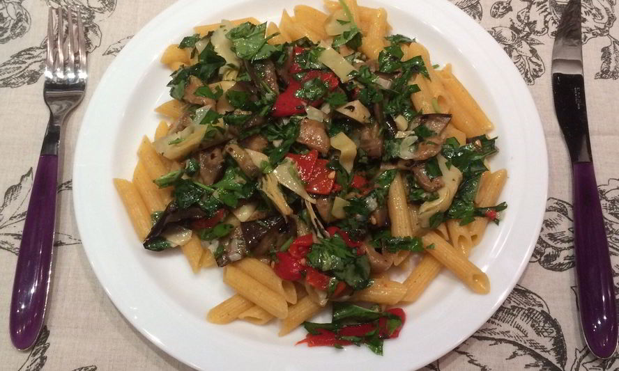 Рецепт пенне с овощным рагу