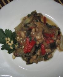 Постное рагу с баклажанами