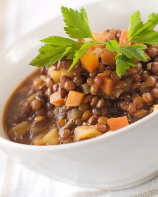Рагу из чечевицы