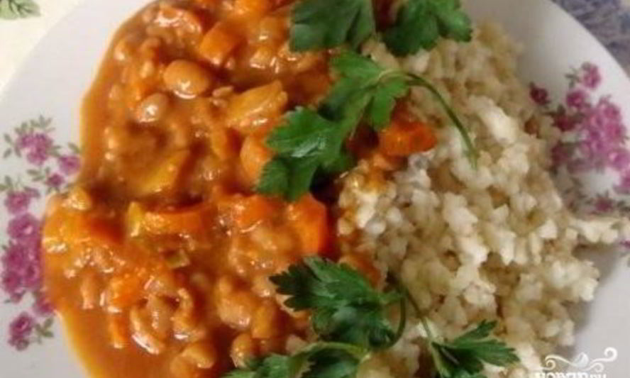 Рецепт рагу из фасоли с овощами
