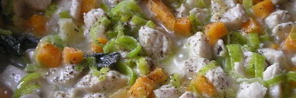 рагу из индейки с луком-пореем