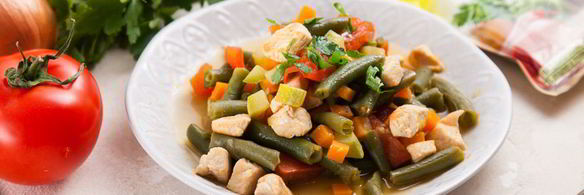 рагу из курицы и стручковой фасоли