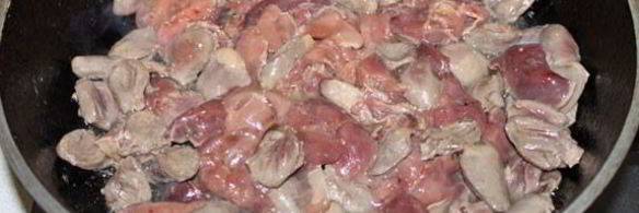 рагу из потрошков курицы