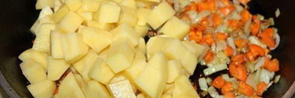 рагу из потрошков курицы