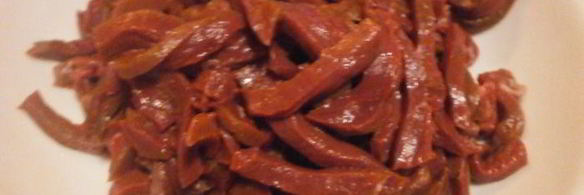 рагу из сердца с вялеными помидорами