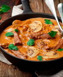 Рагу из телятины с грибами