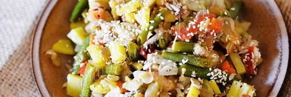 рагу с кунжутной пастой