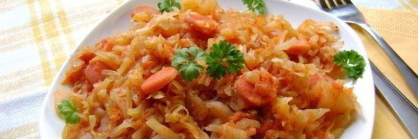 Рагу с сосиской