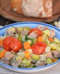 Рагу с телятиной по-средиземноморски