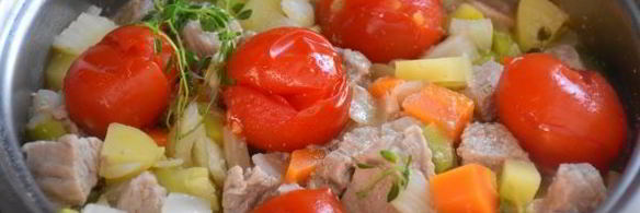 рагу с телятиной по-средиземноморски