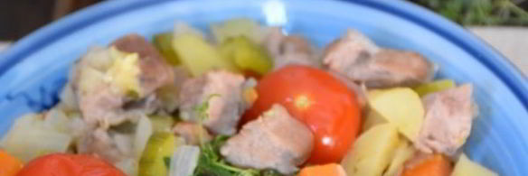 рагу с телятиной по-средиземноморски