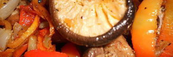 рагу в горшочке с грибами шиитаке