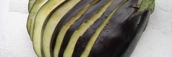 веер из баклажана с куриным рагу