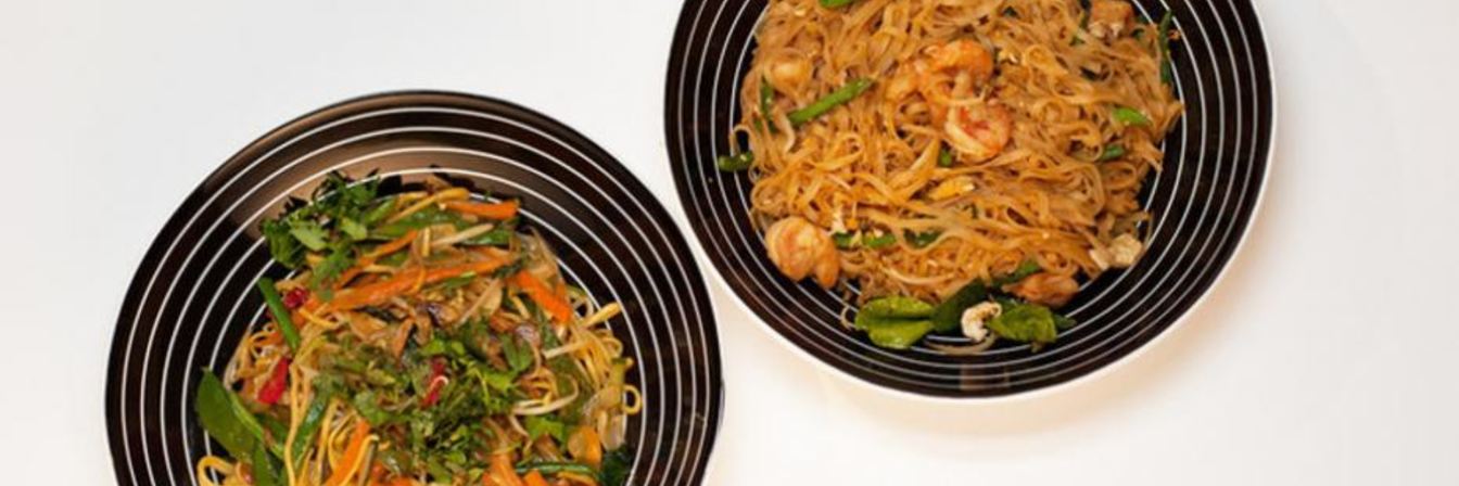 Рисовая лапша с креветками