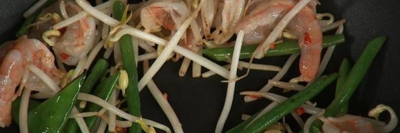 рисовая лапша с креветками