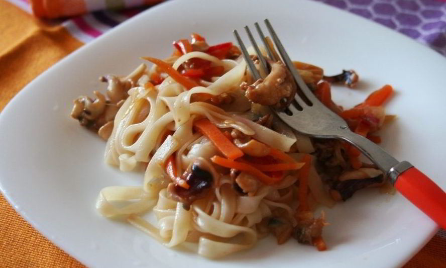 Рецепт рисовой лапши с морепродуктами