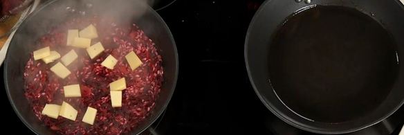 котлета кордон блю из индейки на свекольном ризотто