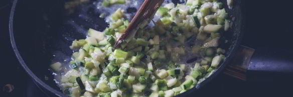 морской гребешок с овощным ризотто