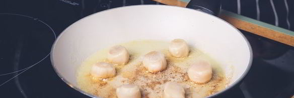 морской гребешок с овощным ризотто