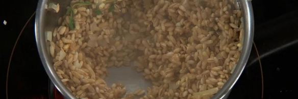 ризотто из перловки с индейкой