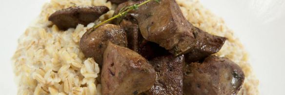 ризотто из перловки с индейкой