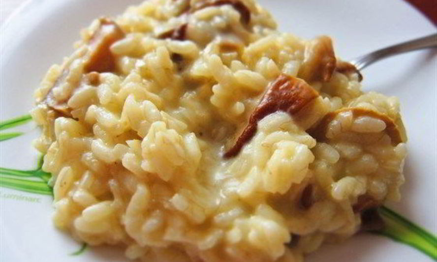 Рецепт ризотто с белыми грибами и сливками