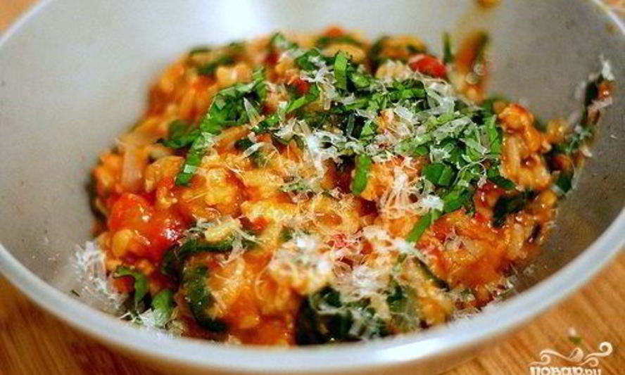 Рецепт ризотто с фаршем