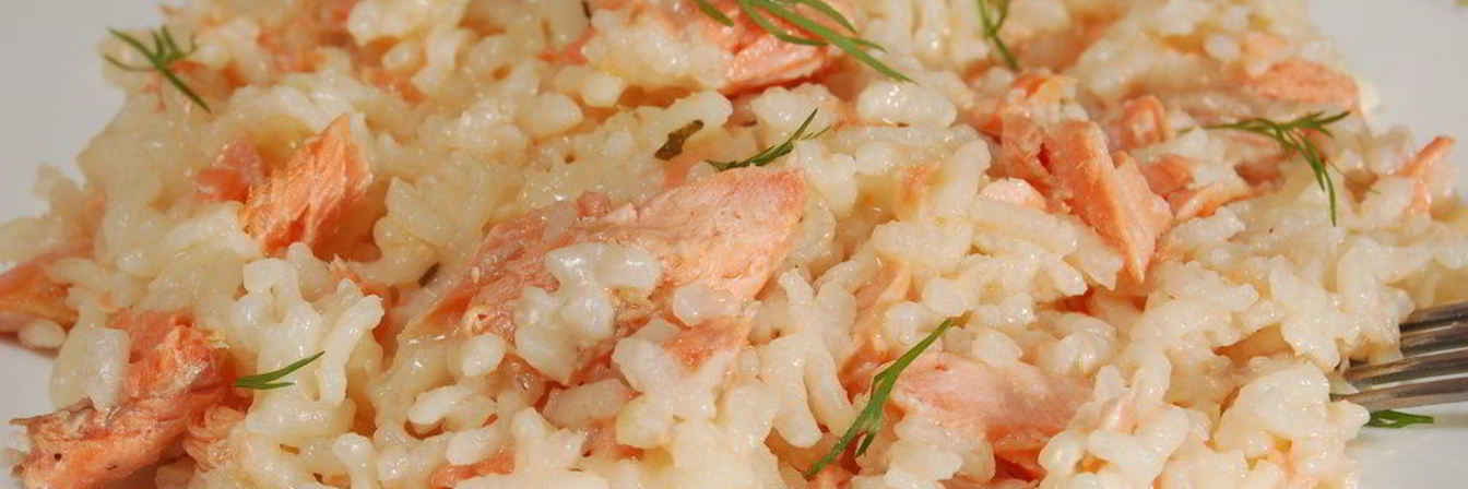 Ризотто с форелью