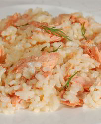 Ризотто с форелью