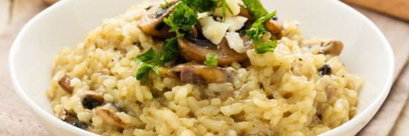 Ризотто с грибами и беконом