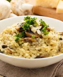 Ризотто с грибами и беконом