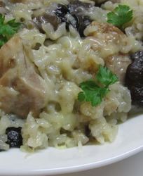 Ризотто с грибами и курицей