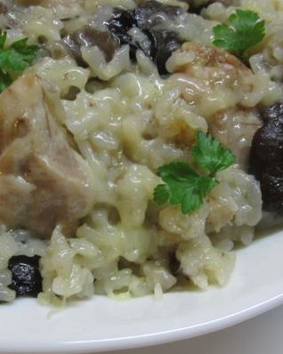 Ризотто с грибами и курицей