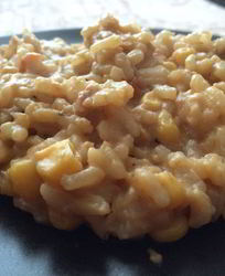 Ризотто с красным вином и кукурузой