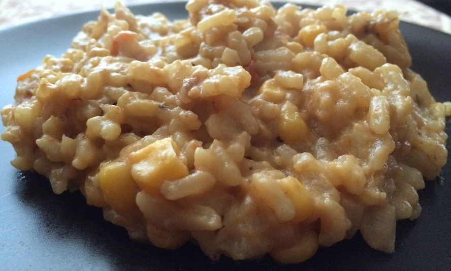 Рецепт ризотто с красным вином и кукурузой