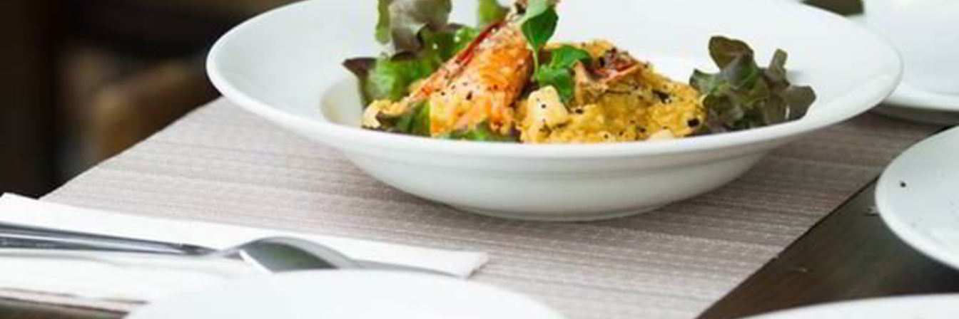 Ризотто с креветками и гребешками