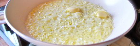 ризотто с креветками и семгой