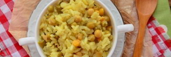 ризотто с кукурузой и горошком