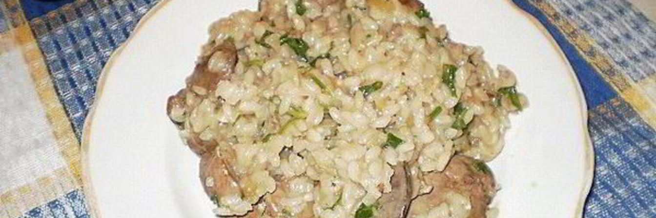 Ризотто с куриной печенкой
