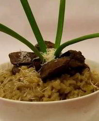Ризотто с куриной печенью