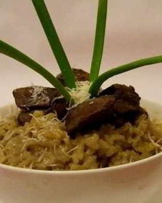 Ризотто с куриной печенью