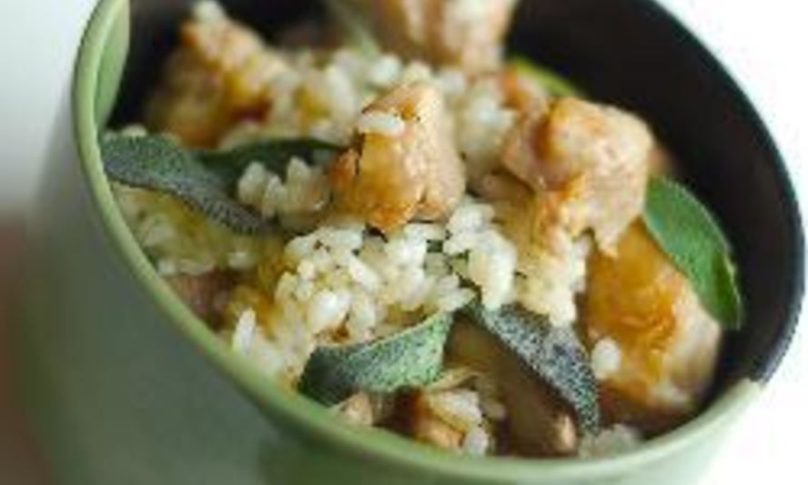 Рецепт ризотто с курицей и шалфеем