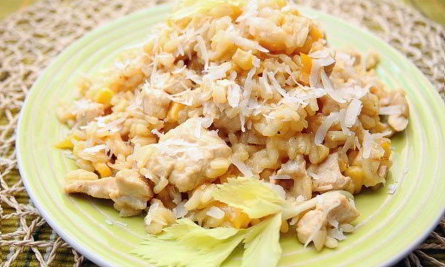 Рецепт ризотто с курицей и соевым соусом