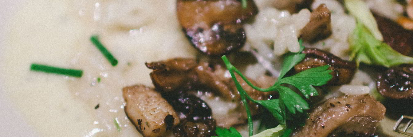 Ризотто с лесными грибами и белым вином